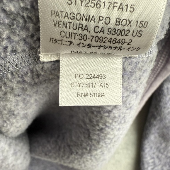 Patagonia Sweater Womens Medium Purple Better Sweater 1/4 Zip Fleece Pullover - Picture 7 of 11